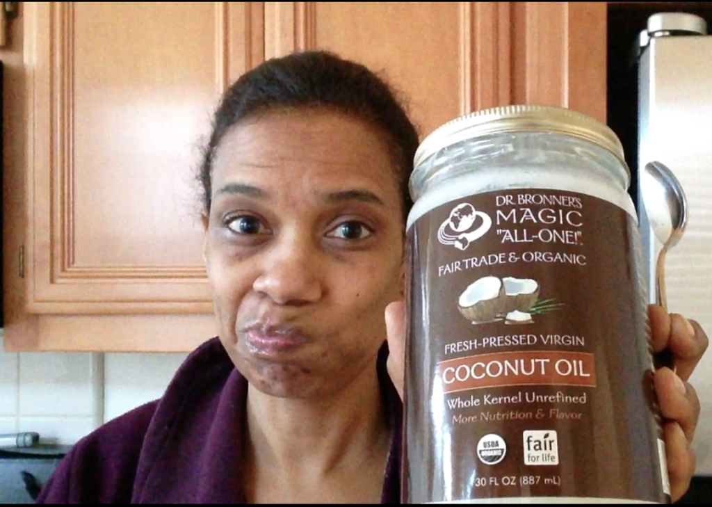 Coconut oil pulling picture